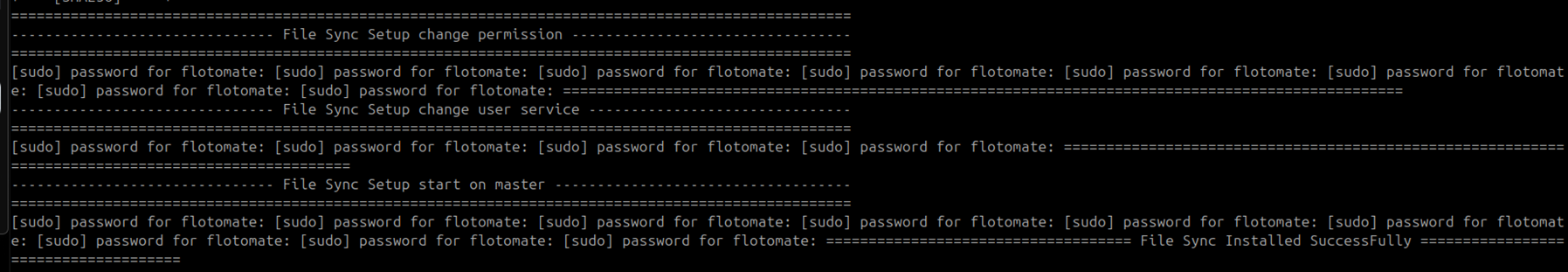 Terminal showing Application HA Observer configuration is complete and DC side configuration is now done
