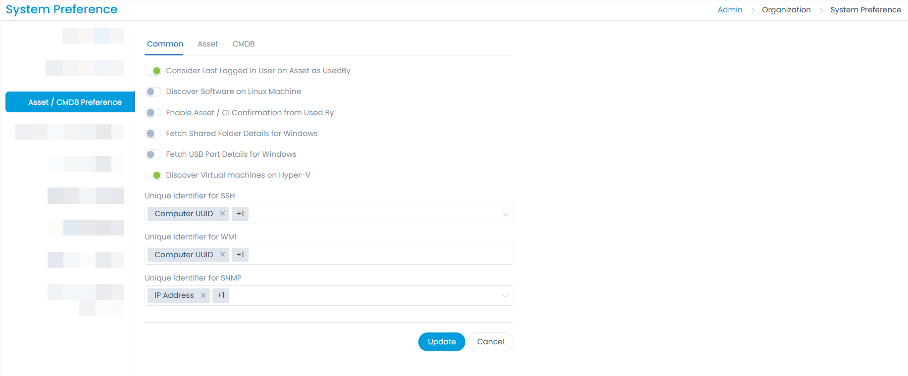 Asset Preference