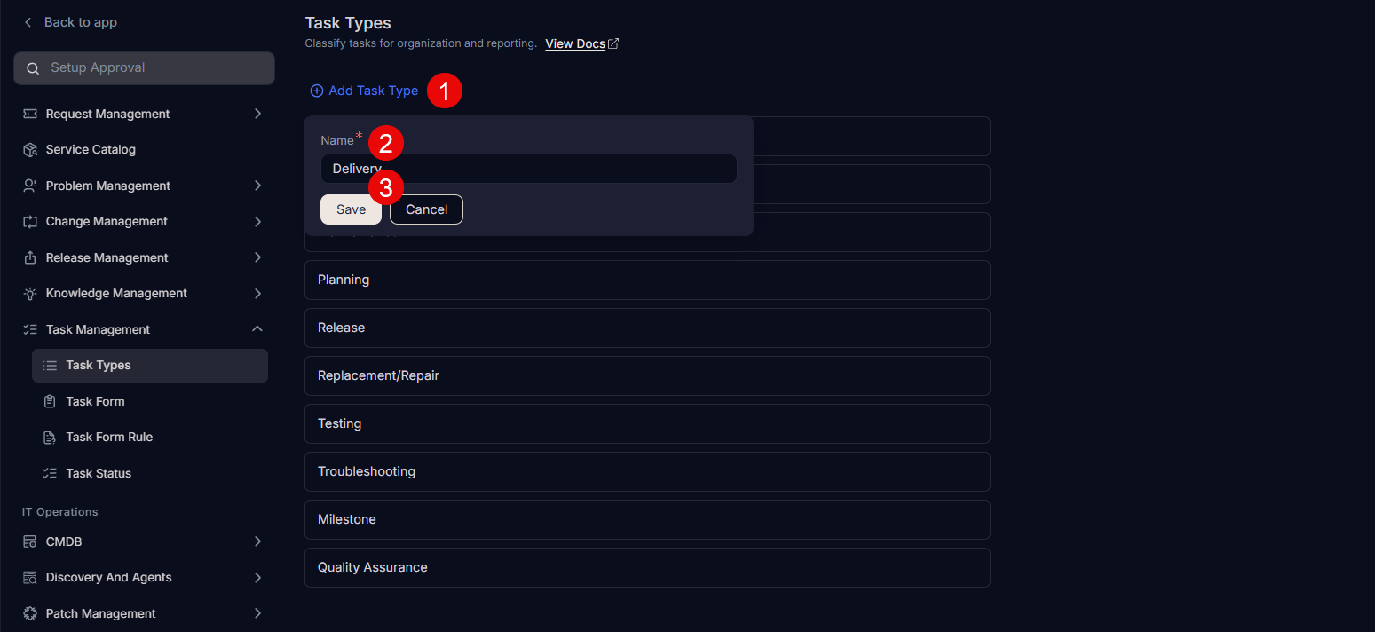 Add Task Type