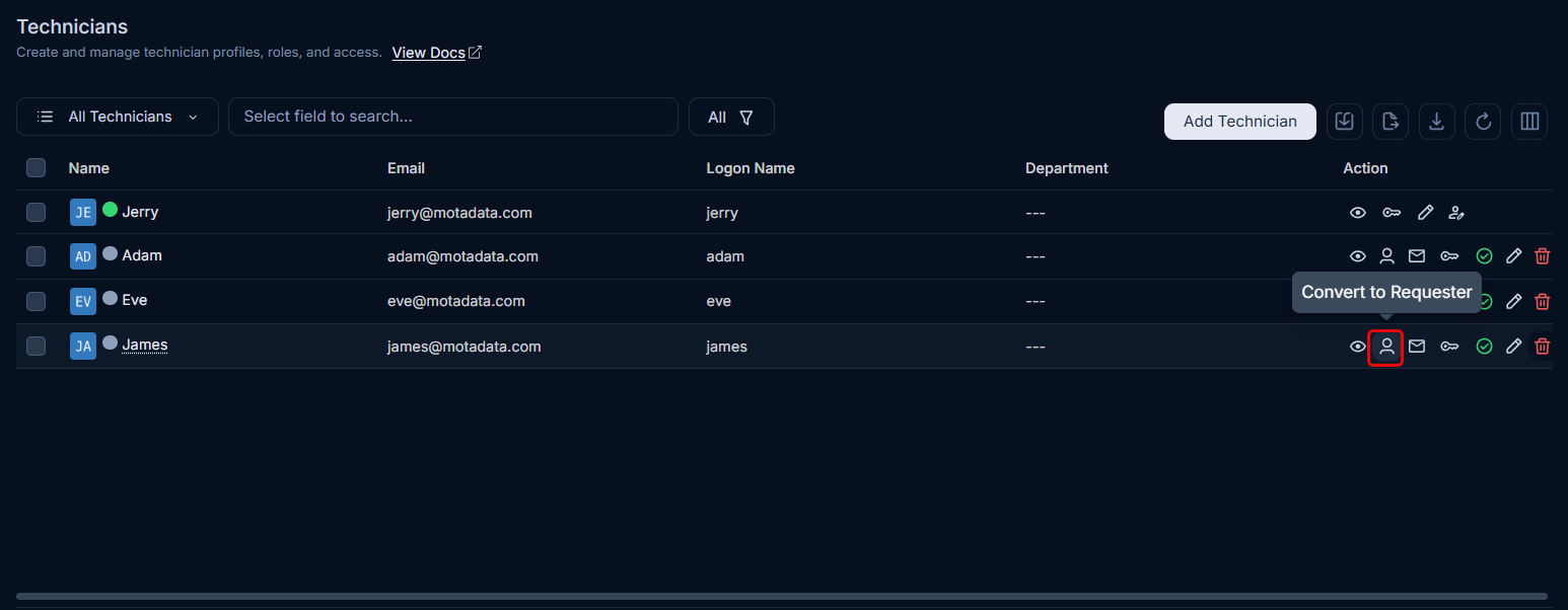 Convert to Requester