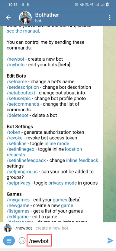 Create a New Bot