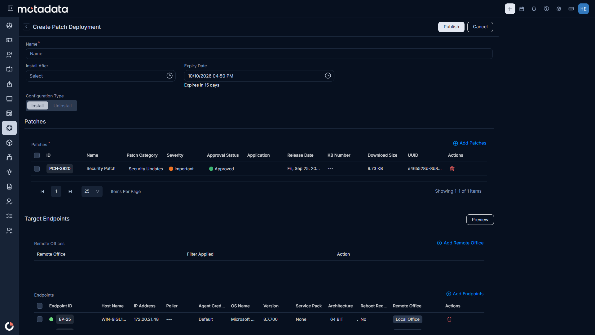 Create Patch Deployment