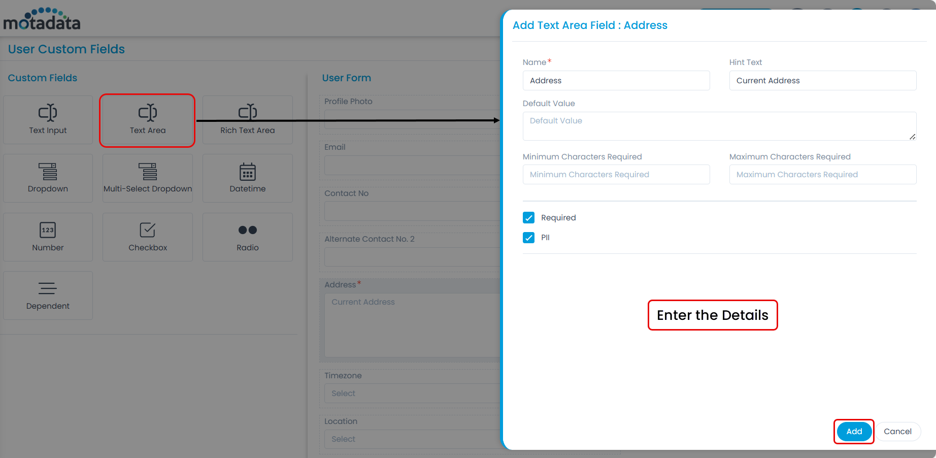 Adding a Custom Field