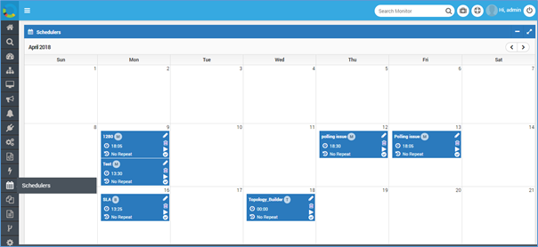 motadata scheduler screen