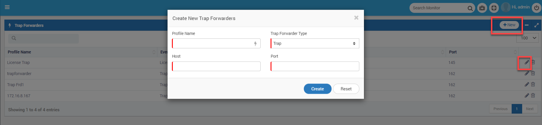 Trap Forwarding Settings