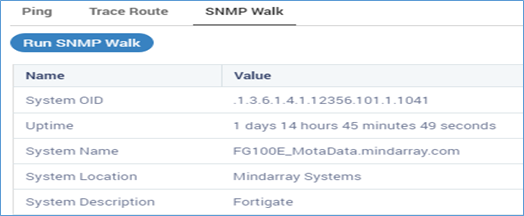 snmp walk values of SNMP device