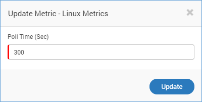 metric poll time values in seconds