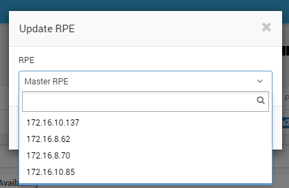 List of RPE in Standalone RPE Mode
