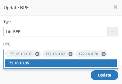 List of servers in lite rpe fashion