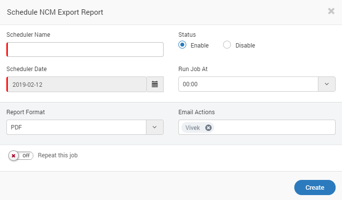 Schedule NCM Report